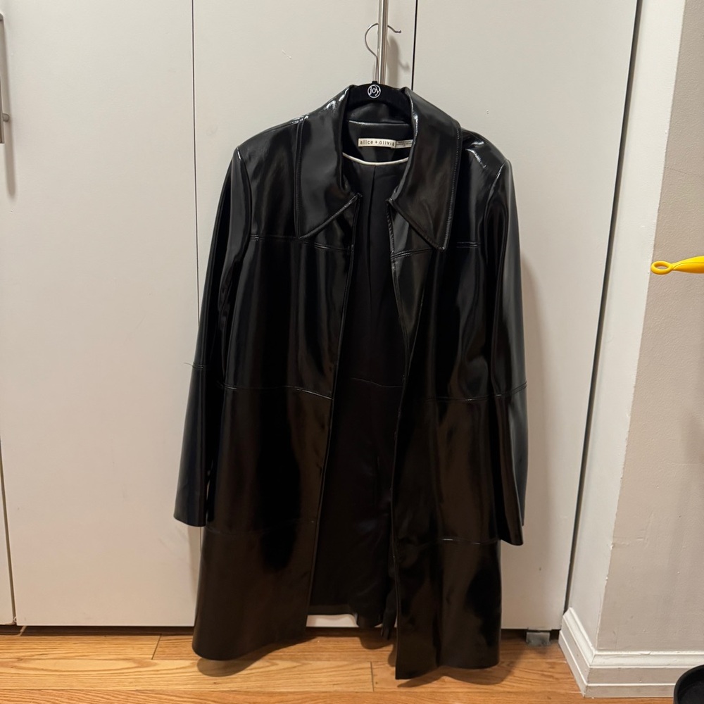Alice & Olivia Faux Leather Coat